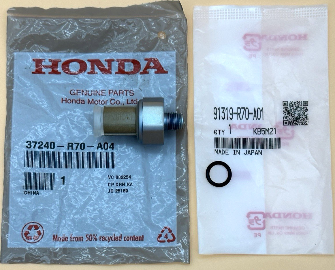 OEM Genuine Honda VCM Oil Pressure Sensor + O-Ring 37240-R70-A04 VVT VTEC