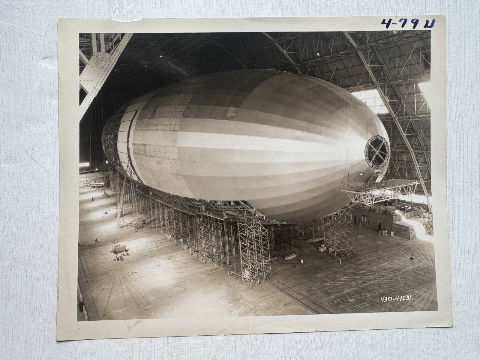 1931 Original Photograph of US Navy USS Akron in Progress