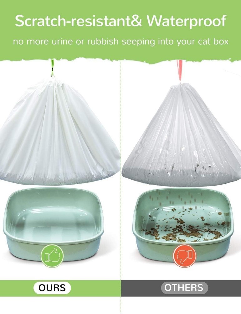 Convenient Drawstring Pet Waste Bags 24 Pack