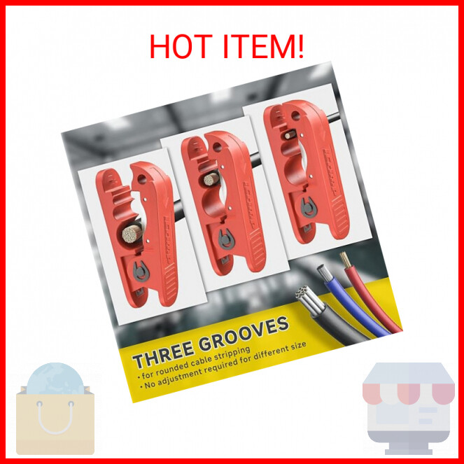 iCrimp Round Cable Stripper,Cable Jacket Stripper,Wire Stripping Tool for 1/10"