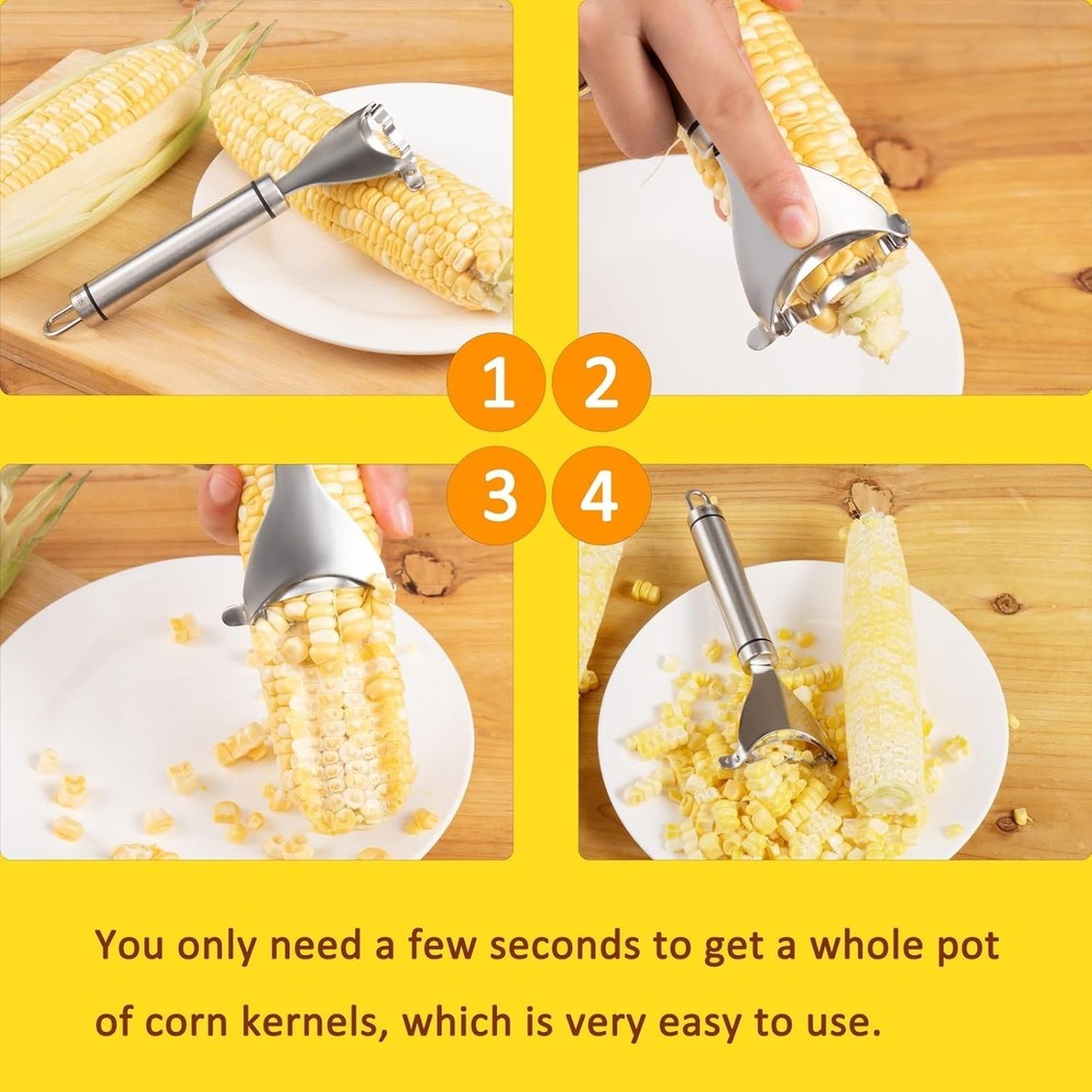 Manual Corn Shaver - Durable Rustproof Design for Effortless Kitchen Use