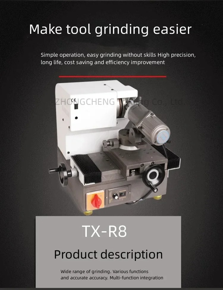 4-14mm Multi-Function Sharpener TX-R8 Drill Bit Milling Cutter Portable Grinder