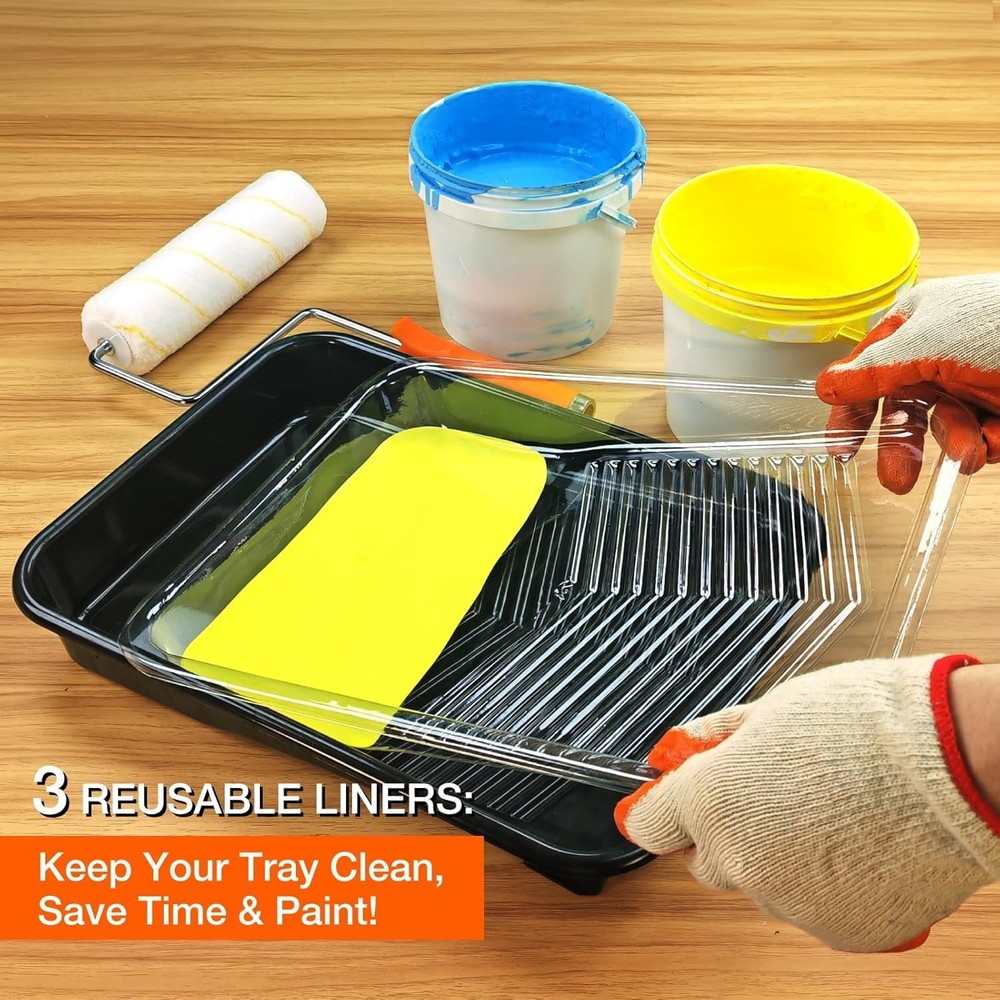 31 Pcs Paint Roller Kit, 9" & 4" Paint Roller Extension Pole