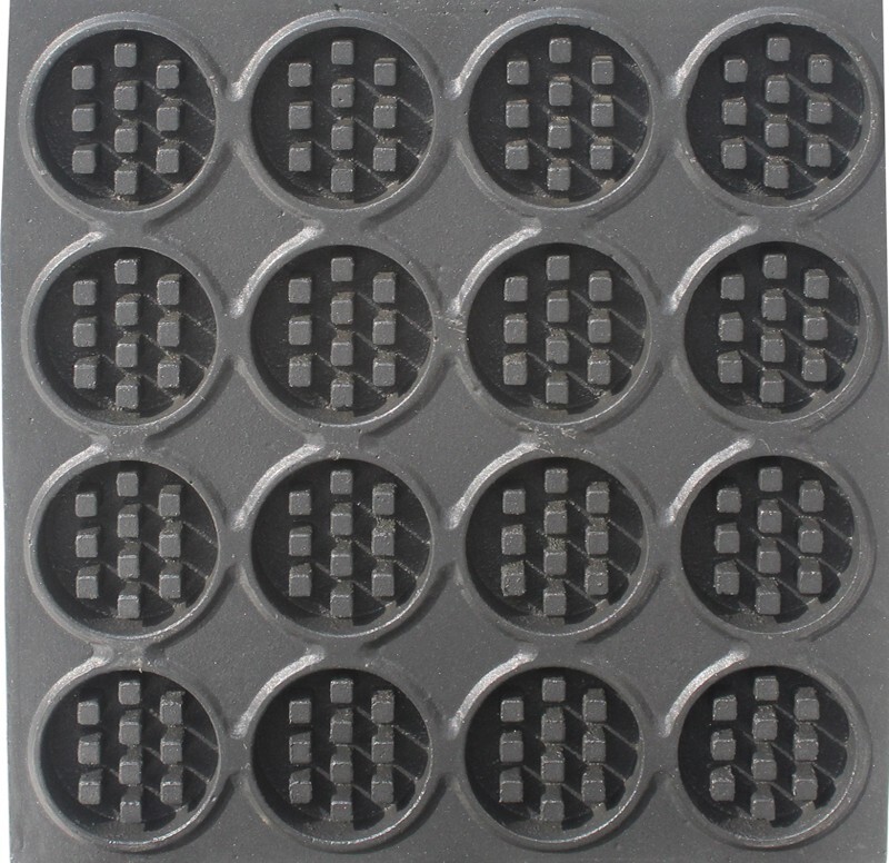 110V Electric 16Pcs Nonstick Mini Round Waffle Maker Baker Kitchen Machine