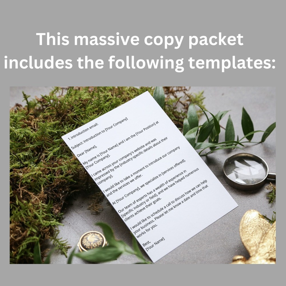digital sales copy templates