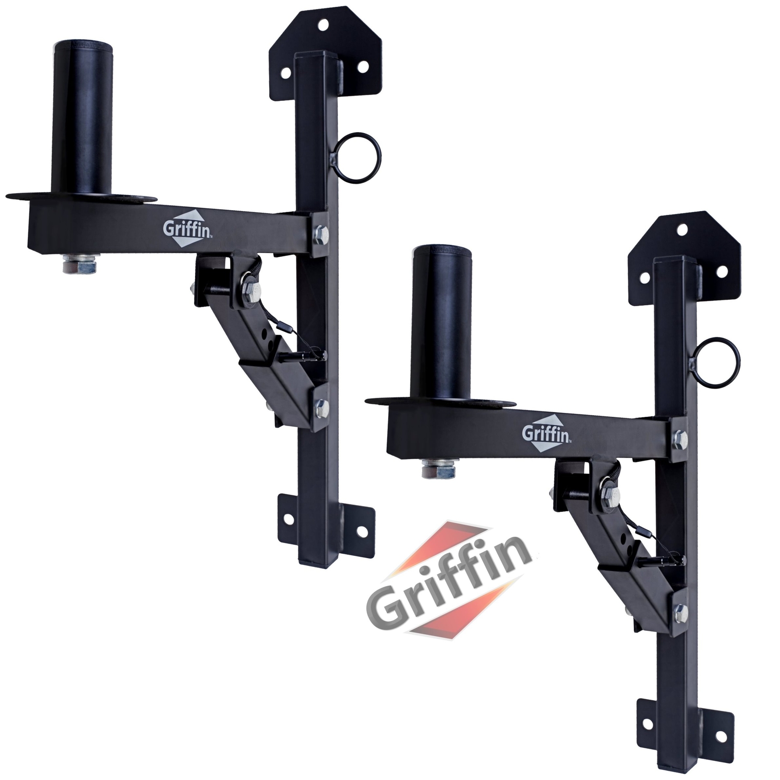 Studio Speaker Wall Mount Brackets - GRIFFIN 2 Audio Stage Stands DJ Post Holder