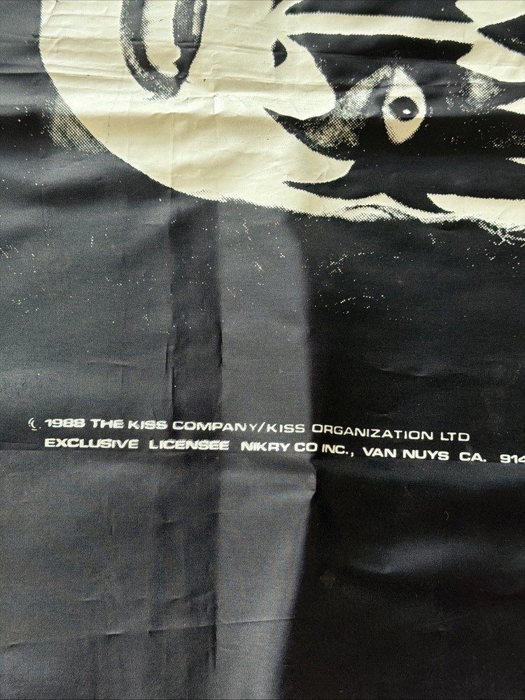 Vintage KISS Banner 1988 Licensed Silky Door Tapestry Nikry Dynasty