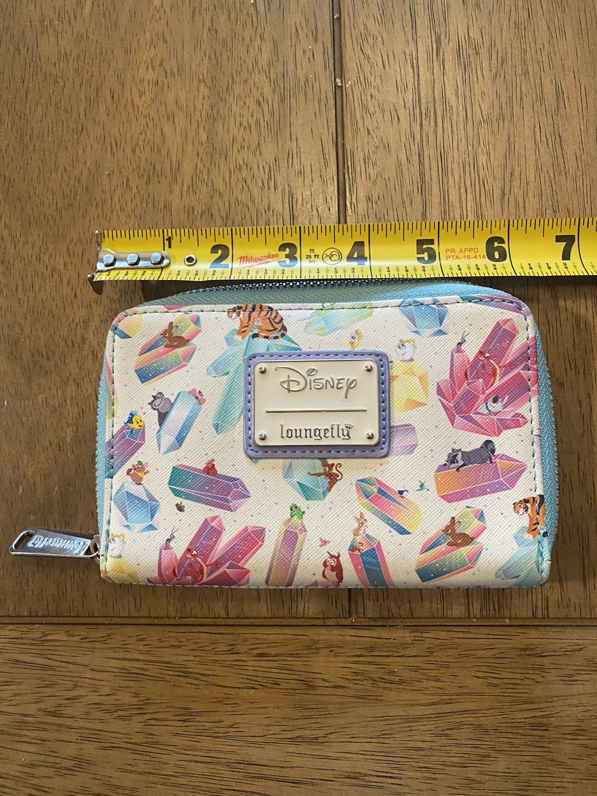 Loungefly Disney Princess Sidekicks Crystals GEM Zip Around Wallet Purse