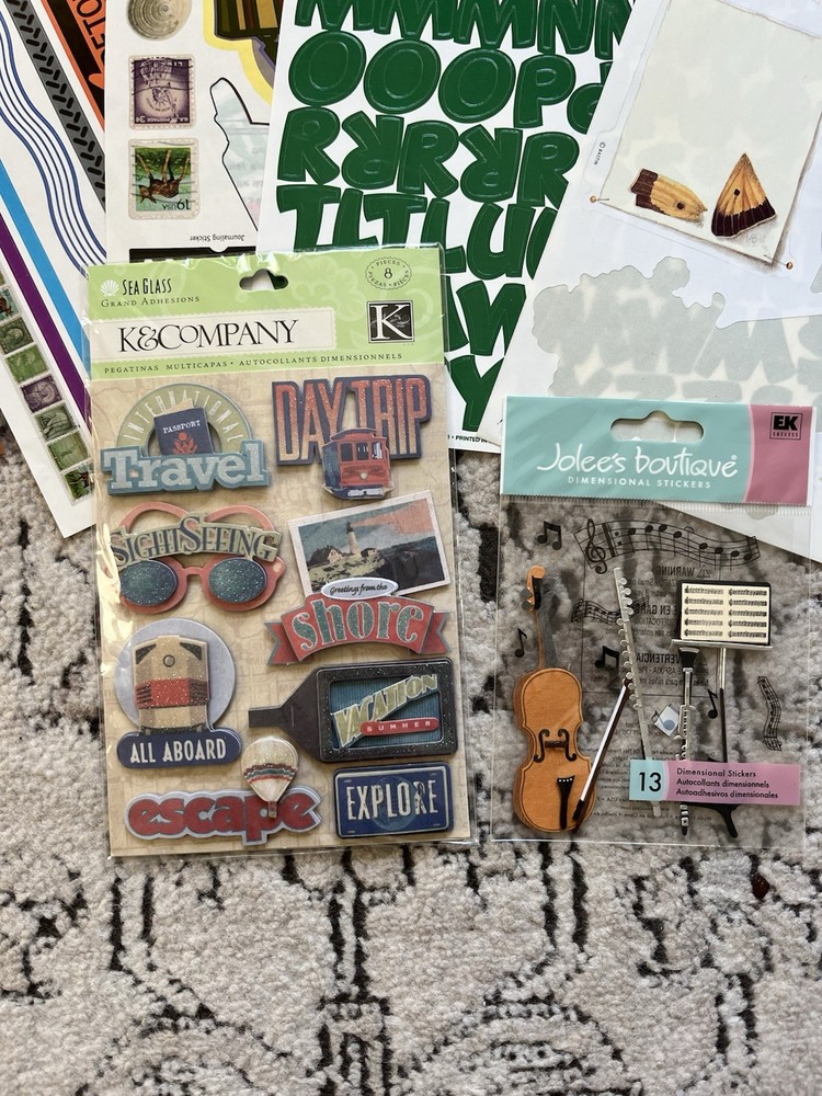 Scrapbooking Materials Bundle - Paper and Stickers