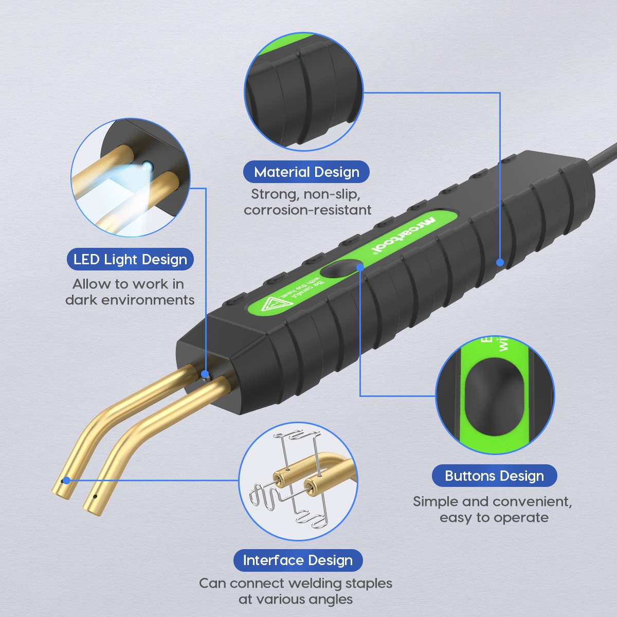 80W Hot Stapler Plastic Welder Kit Car Bumper Repair Welding Machine 600 Staples