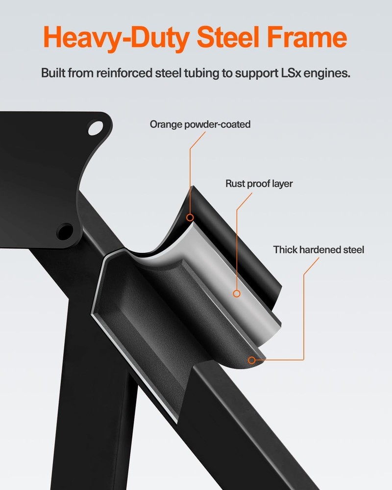 JY PERFORMANCE LS Engine Stand Cradle, Rolling Storage Stand for GM Chevy V8 LSx