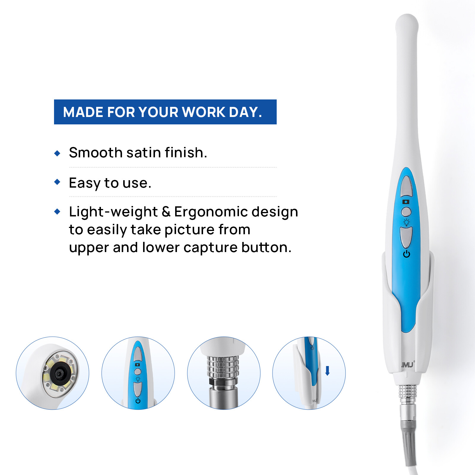 JMU Dental Intraoral Camera MD-280 Camera Capture Button Work on Dexis/Eaglesoft
