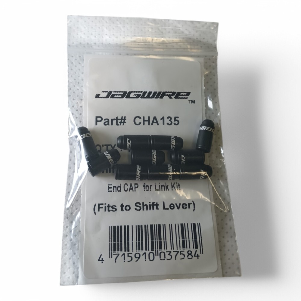 Jagwire CHA135 Shift Lever Side End Cap Alloy Black 10pcs