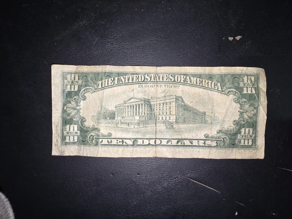 10 Dollar Bill 1977 Error Misaligned