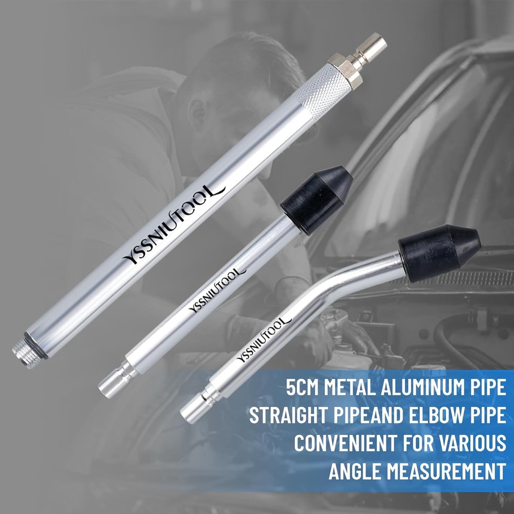 11PC Compression Tester, Automotive Engine Compression Tester Adapter Kit, Engin