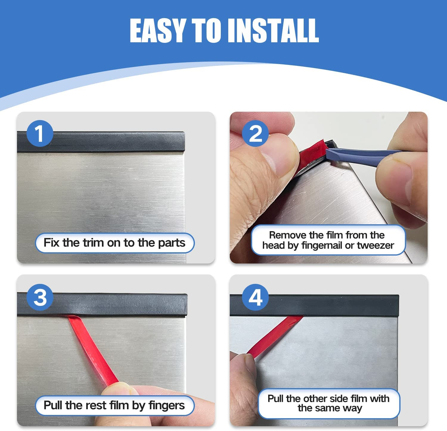 Rubber Edge Trim U Channel Self Adhesive 10FT Black EPDM Seal 1/16" Car Door