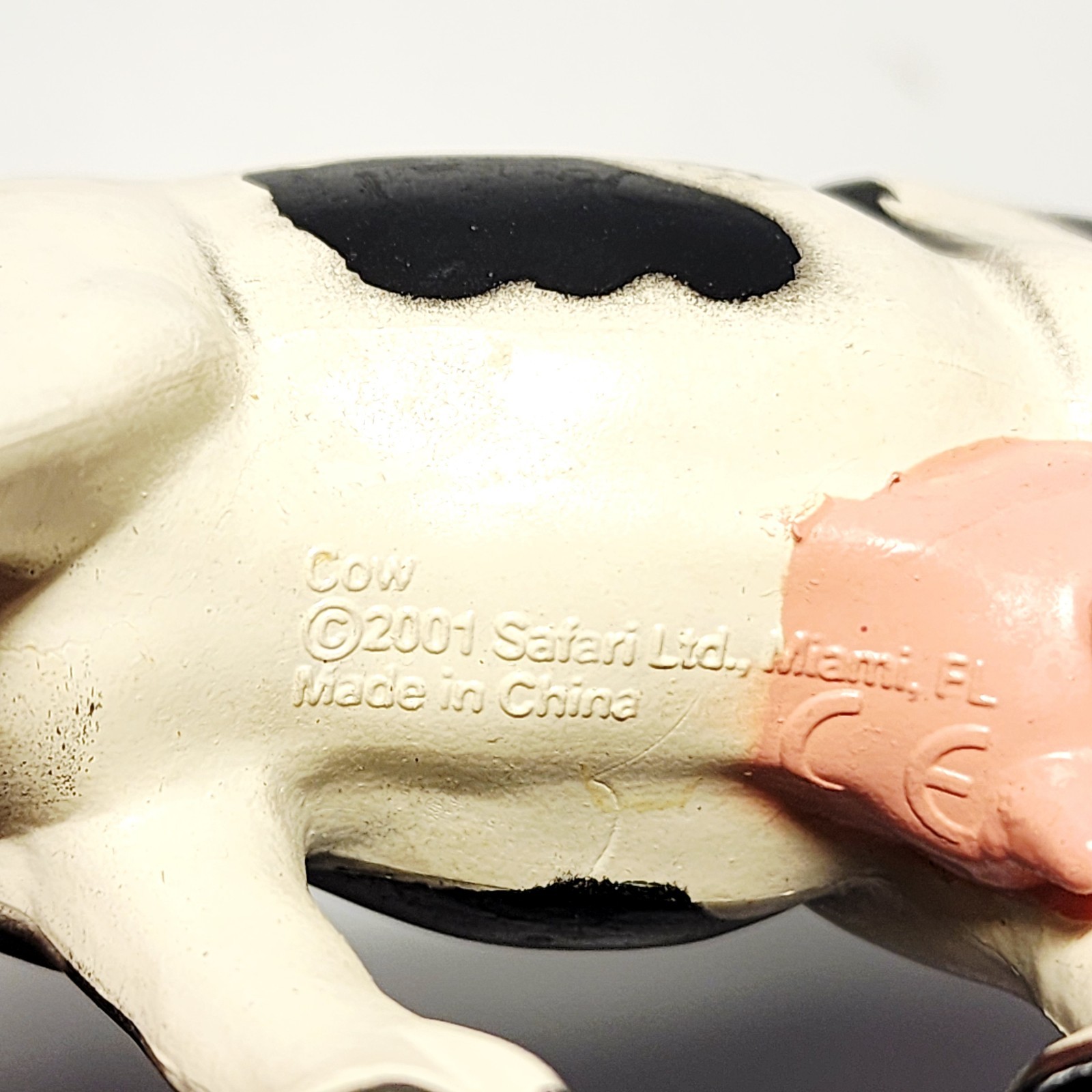 Safari Ltd Farm Dairy Cow Figure Animal Toy 2001 Vintage 4.5" Long