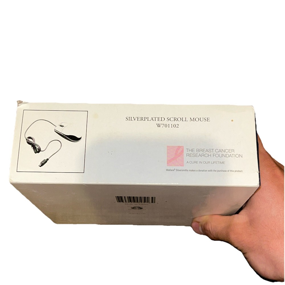 NIB New WALLACE SILVERPLATED "SILVER MOUSE" & PAD FOR COMPUTER IN GIFT BOX