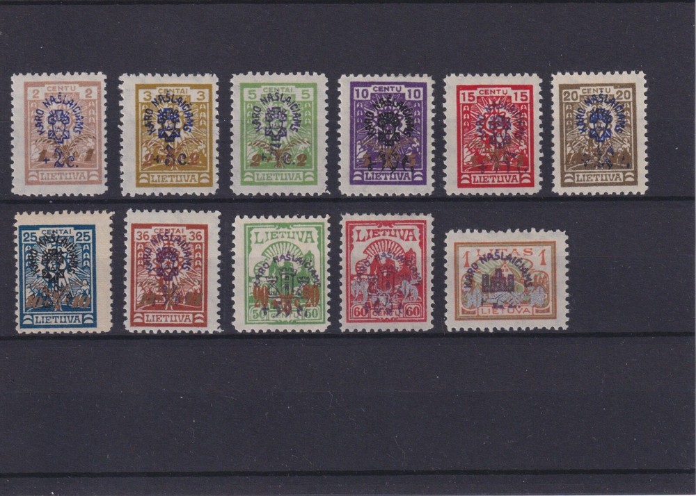 LITHUANIA 1926 MI 246-256 COMPLETE SET MLH