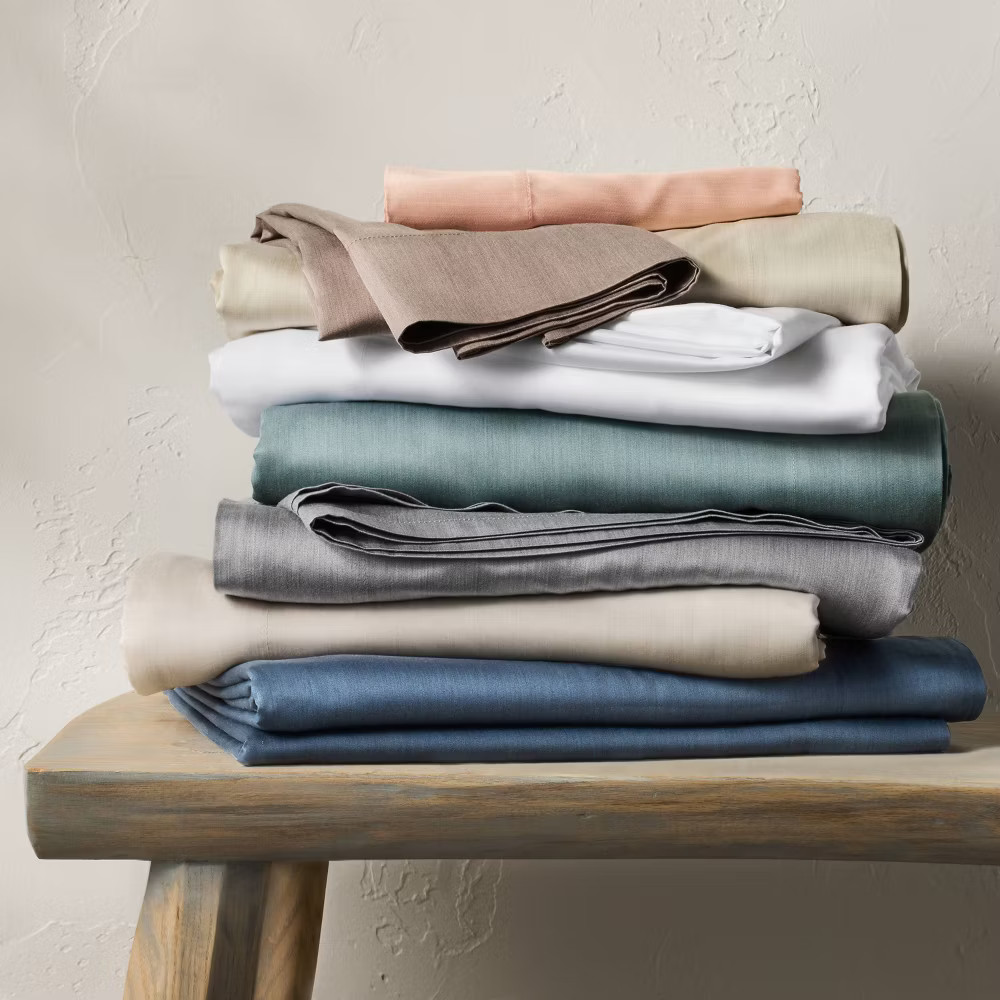 Queen 400 Thread Count Rayon from Bamboo Sheet Set Fig Brown -