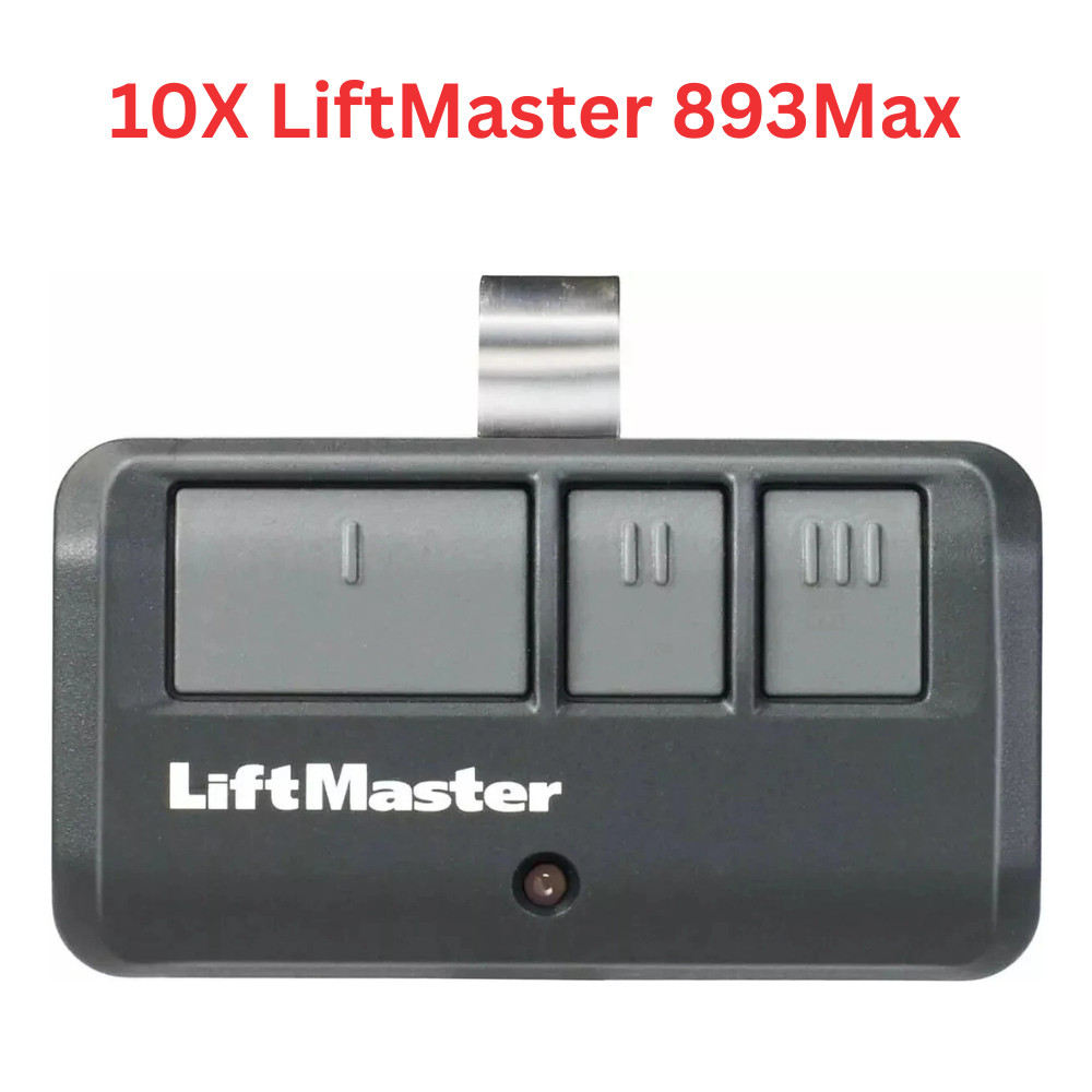 (10 Pack ) LiftMaster 893MAX 3 Button Visor Remote Control Garage Door Opener