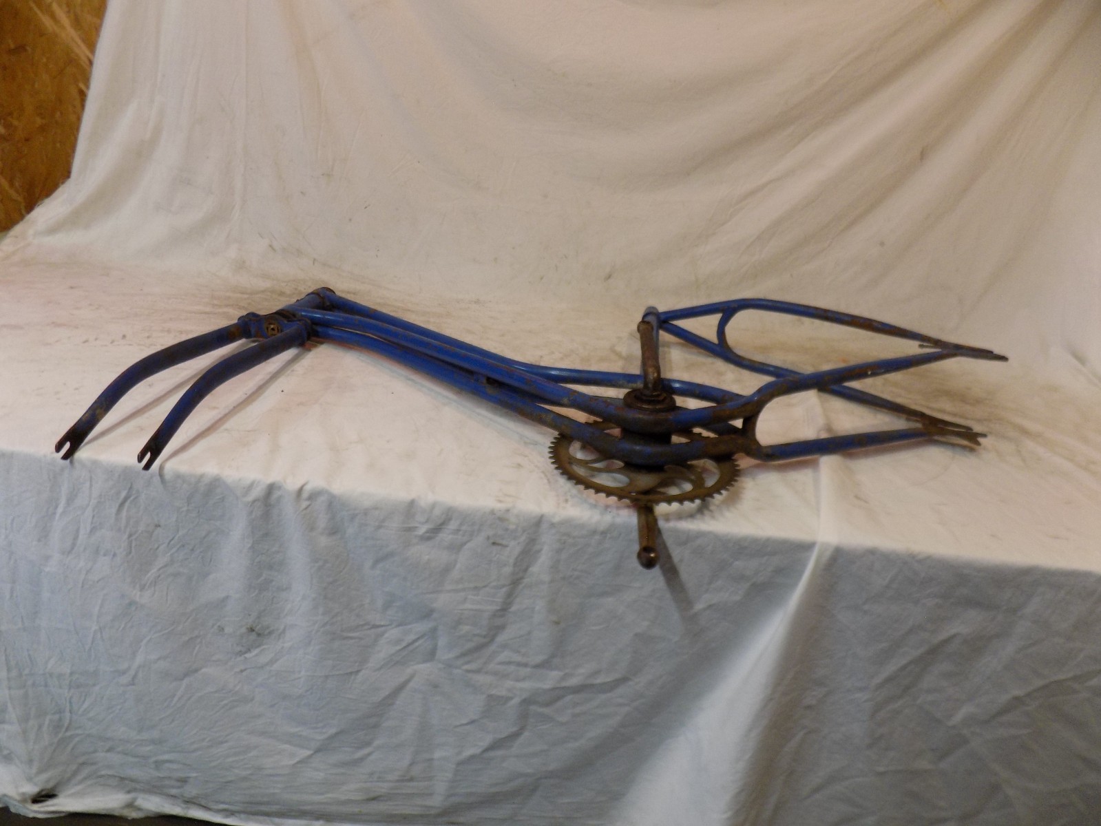 PREWAR CWC HAWTHORNE 4-BAR BICYCLE FRAME FORKS HEADBADGE MONARK 5-BAR 1930S