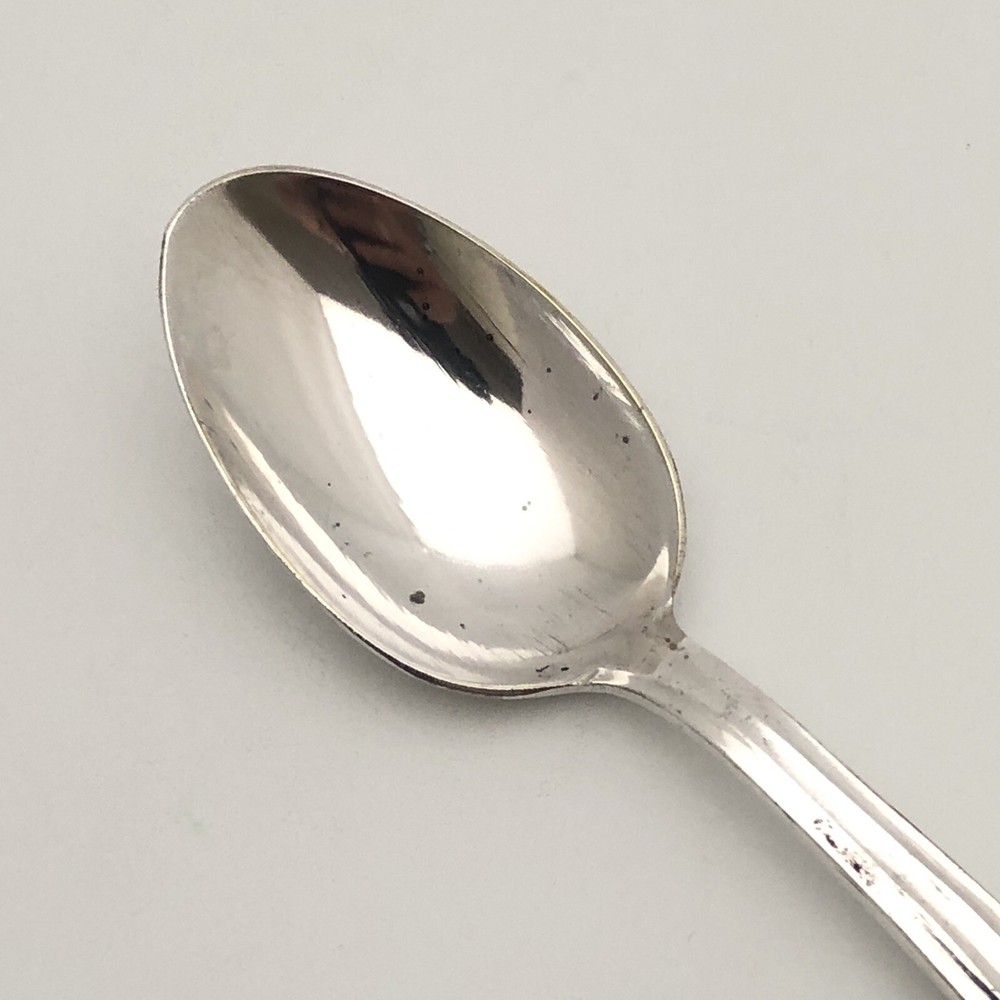 Reppel Massif Silverplate Teaspoon 5 3/8" Deco Style Flatware Vintage Silverware