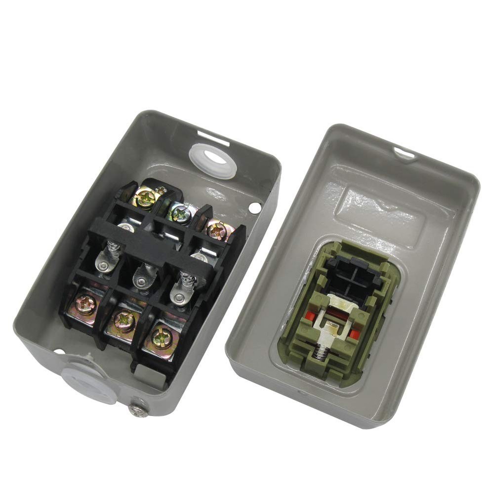 AC 220V/380V Push Button Switch On/Off Start Stop Switch 3 Phase Self Lock