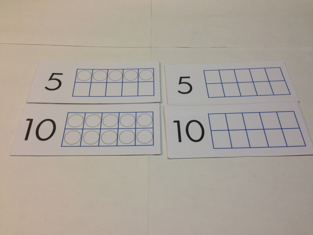 Ten Frames Counting - 20 Cards- Laminated Cards Set