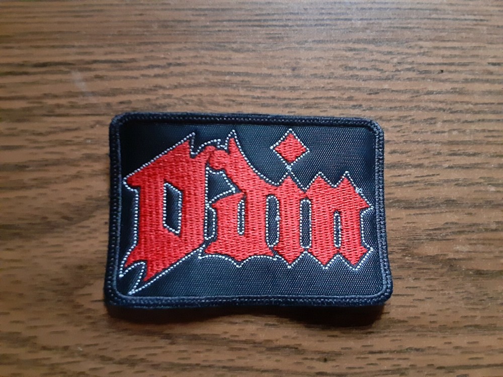 ODIN,SEW ON RED AND WHITE EMBROIDERED PATCH