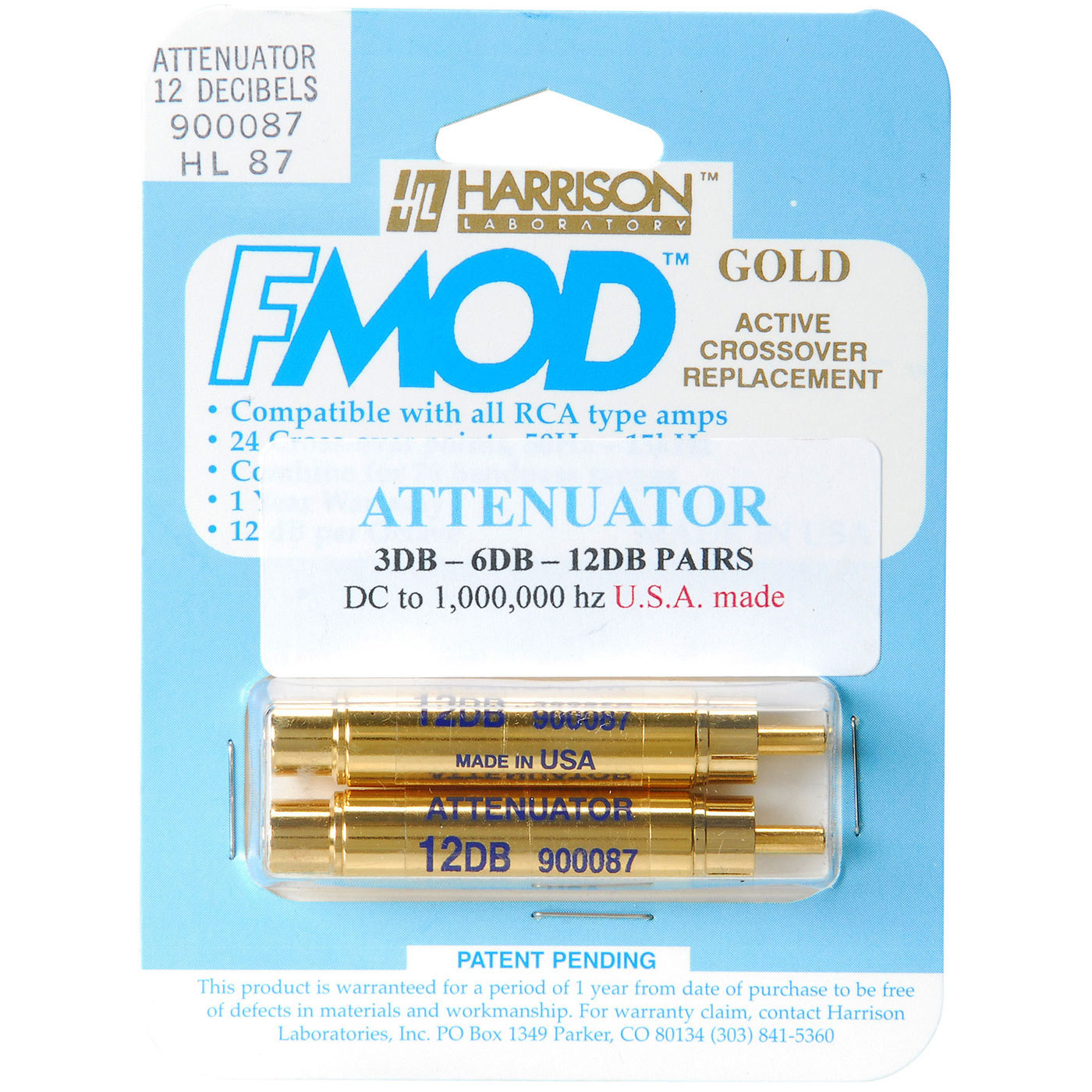 Harrison Labs 12 dB RCA Line Level Attenuator Pair