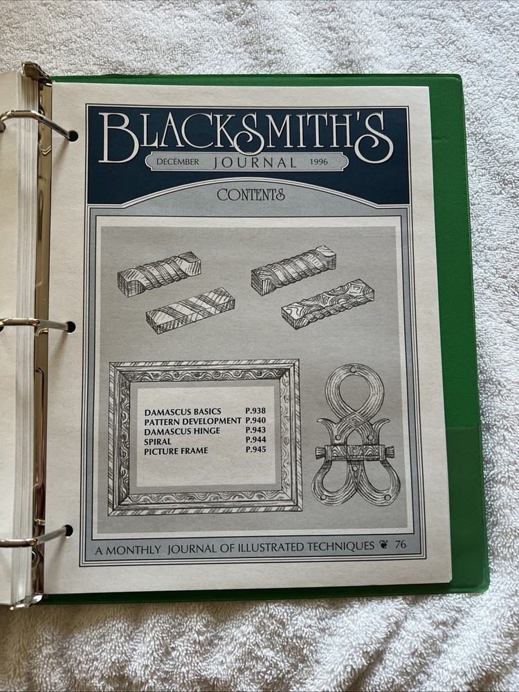 Blacksmith's Journal 1996 Complete Year Illustrated Techniques Set