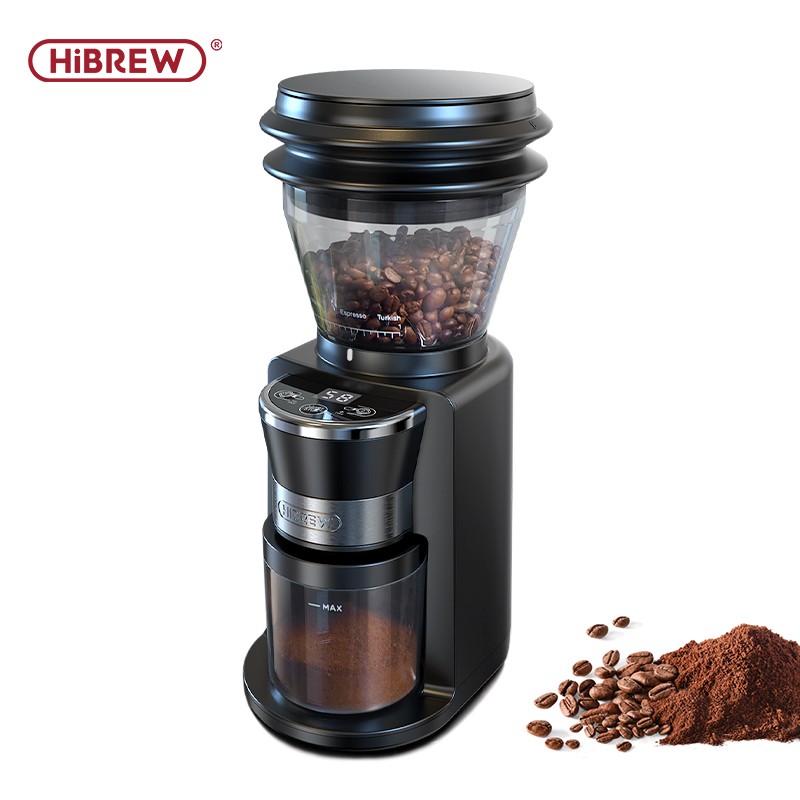 HiBREW G3 Automatic Coffee Grinder 31 Gears Visual Bean Storage • Digital Timer