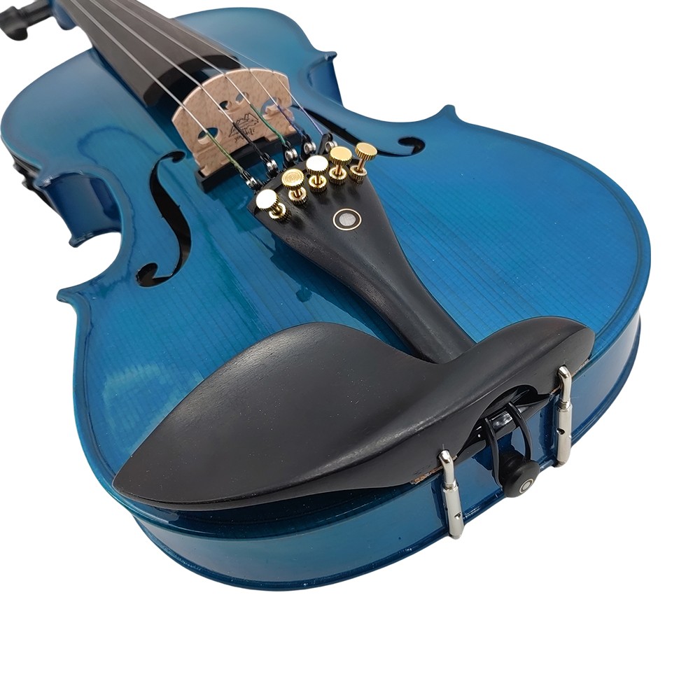 Electric Violin Blue 5 String 4/4 Full Size Maple Spruce Solid Violin Hand Made