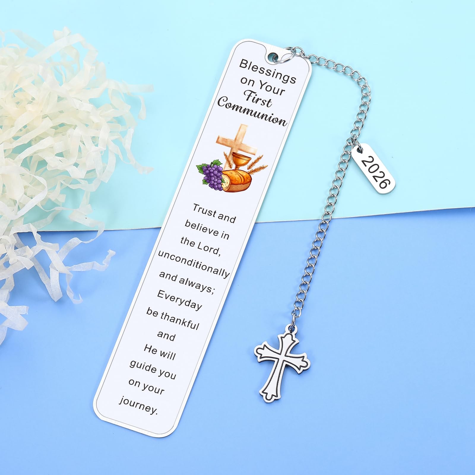 First Communion Gifts for Girls Boys 2026 medium, Silver