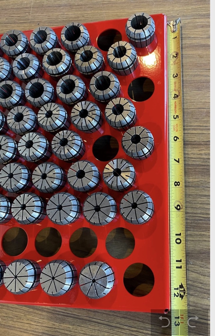 Made in USA 173 Collet Rack Tray ER16 & ER32 Bench Top Drawer Steel Metal New