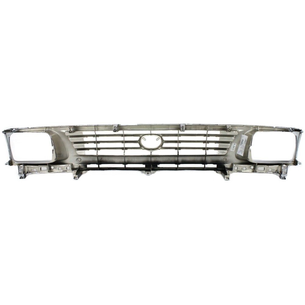 Grille For 95-96 Toyota Tacoma Chrome Shell w/ Black Insert Plastic