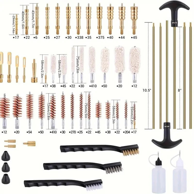 Gun Cleaning Kit Universal Rifle Pistol Shotgun Handgun Firearm with Case