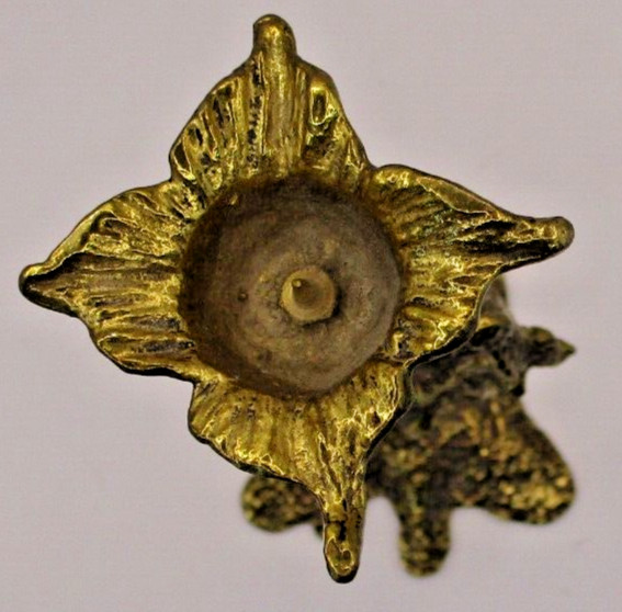 BRUTALIST WAINBERG SOLID BRASS CANDLESTICK ISRAEL