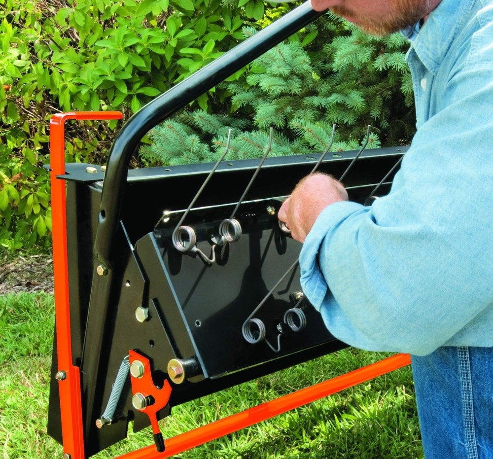 Space-Saving 40-Inch SmartLink Lawn Dethatcher - Lightweight & Effective