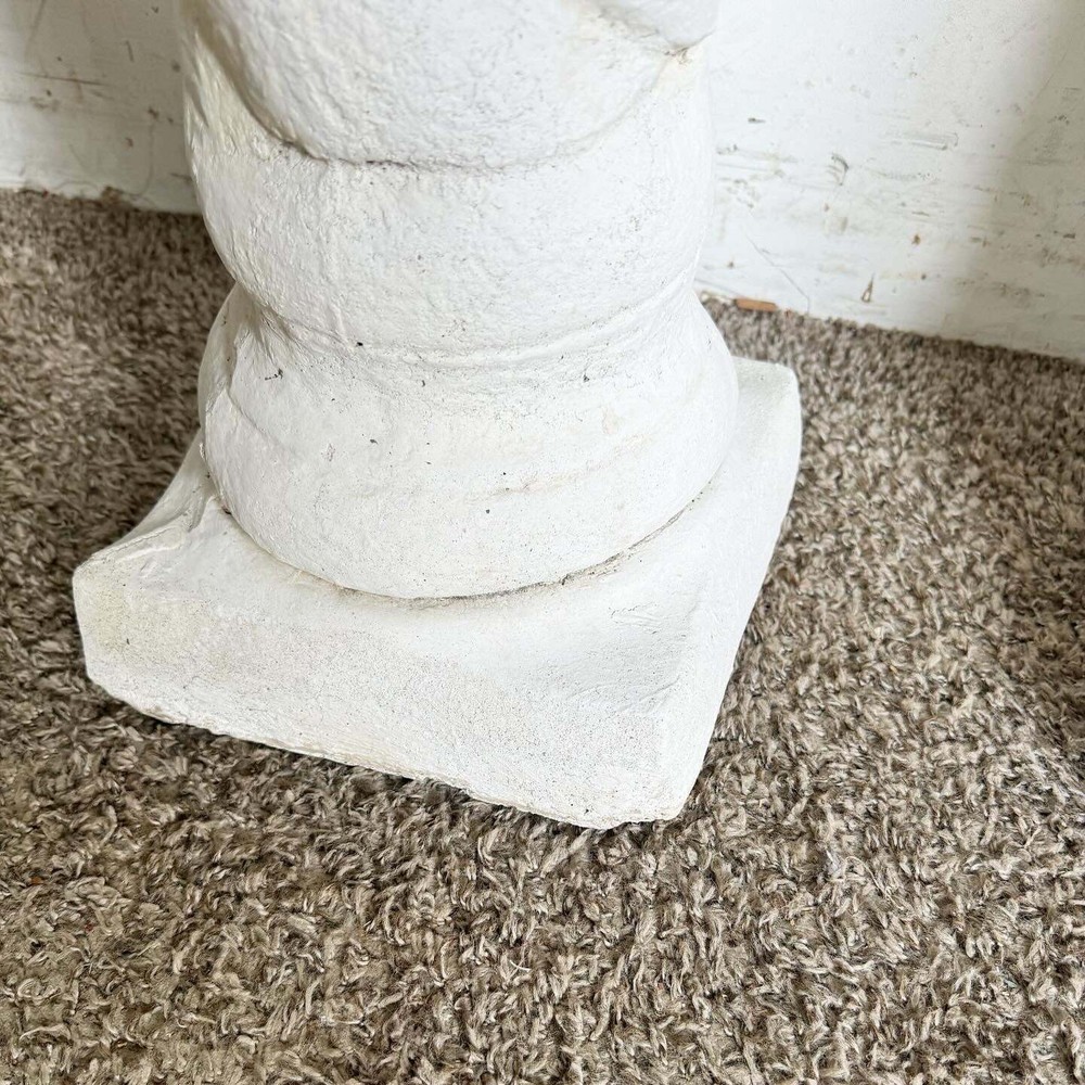 Regency White Plaster Columns Pedestals - a Pair