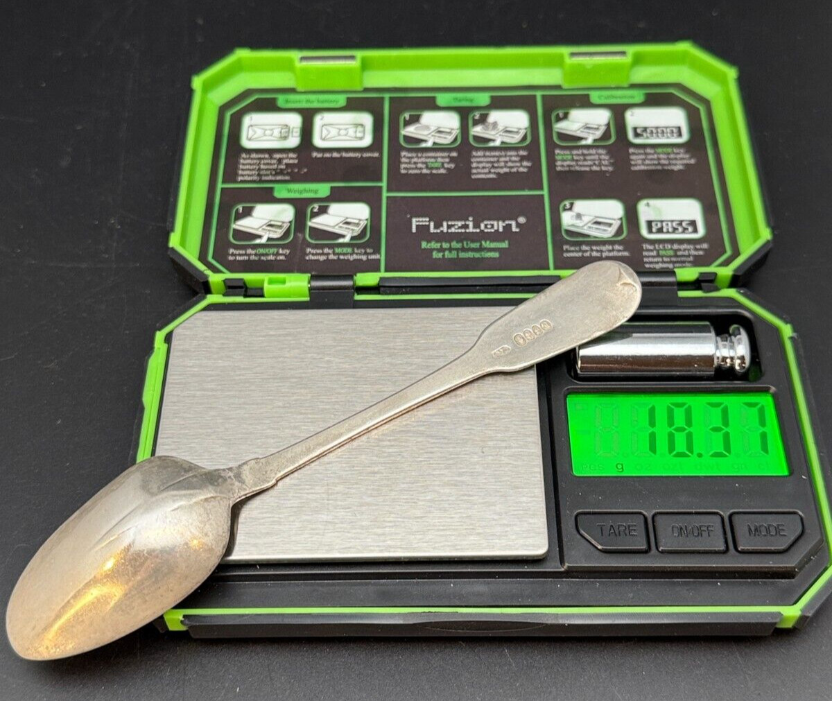 Irish Sterling Teaspoon 1825 Dublin Charles Marsh Rat Tail Fiddle 18.4g