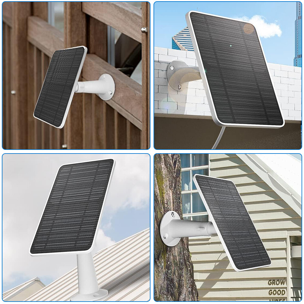 1-4Pcs Solar Panel Charge with USB Power Cable for Eufy Camera Micro USB Type-C