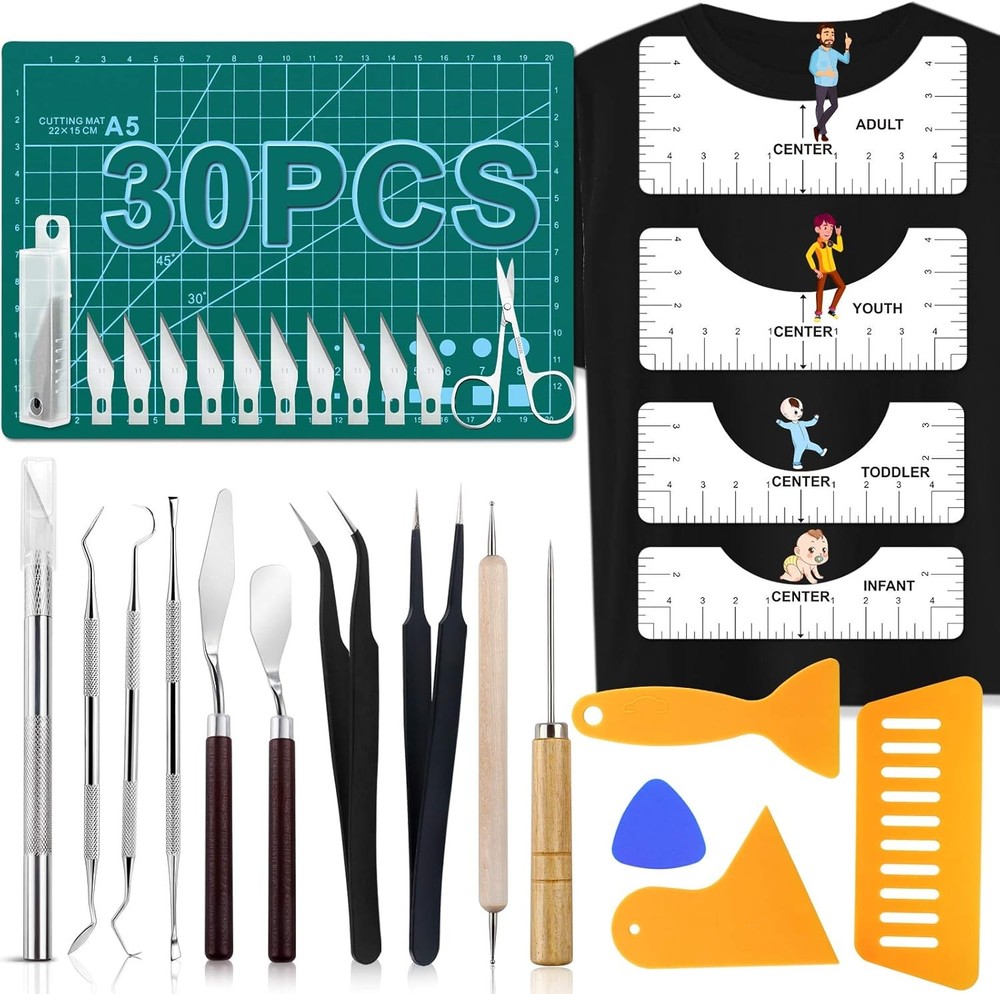 30 PCS Precision Weeding & Craft Tools for Vinyl & DIY Artwork