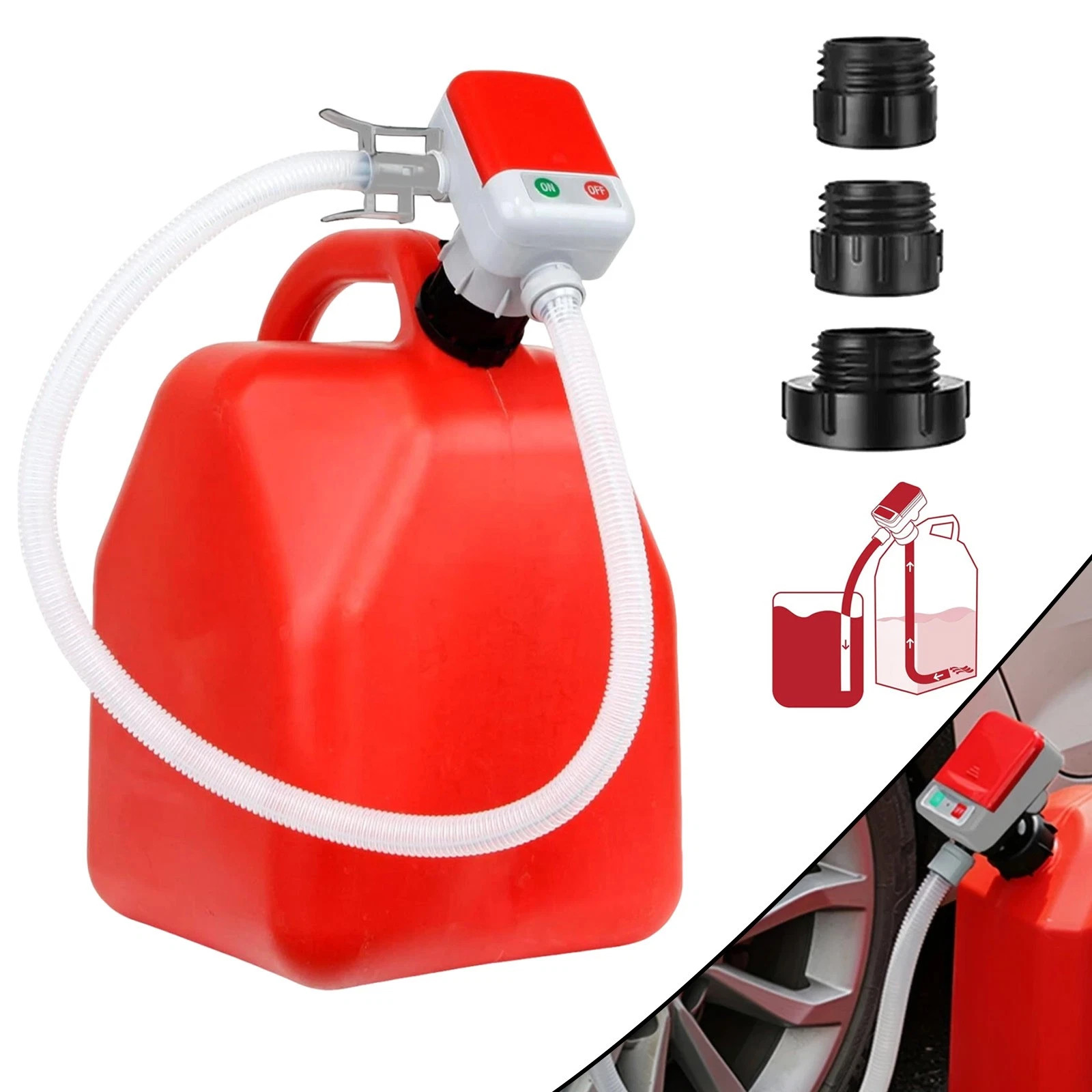 Automatic Fuel Transfer Pump with Auto-Stop, Battery Powered Fuel Transfer Pump