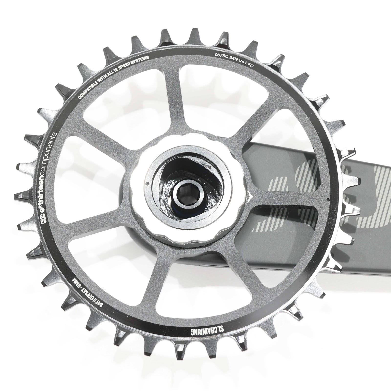 e*thirteen TRS Race Carbon MTB Crank 175mm, 34T Boost, Self Extractor