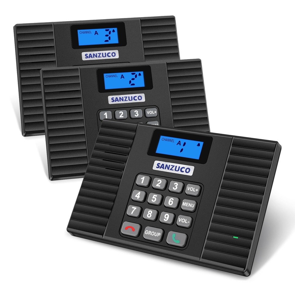 60D Intercoms Wireless for Home, 18 Channel Home Intercom System Supports Two...