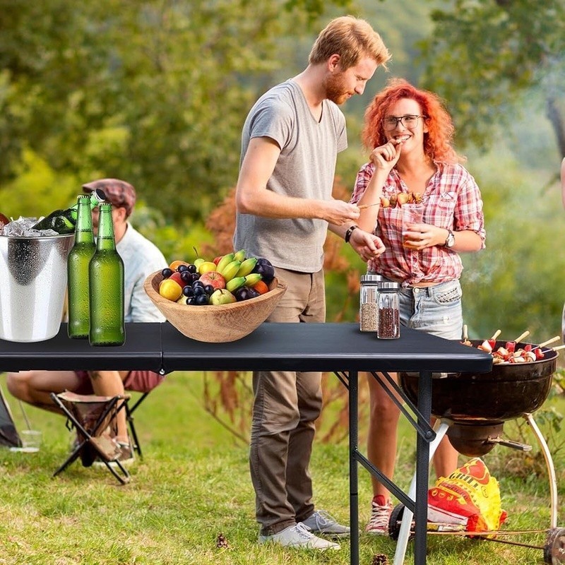 Heavy Duty Folding Table Portable Indoor Outdoor Use Easy Setup Event Utility
