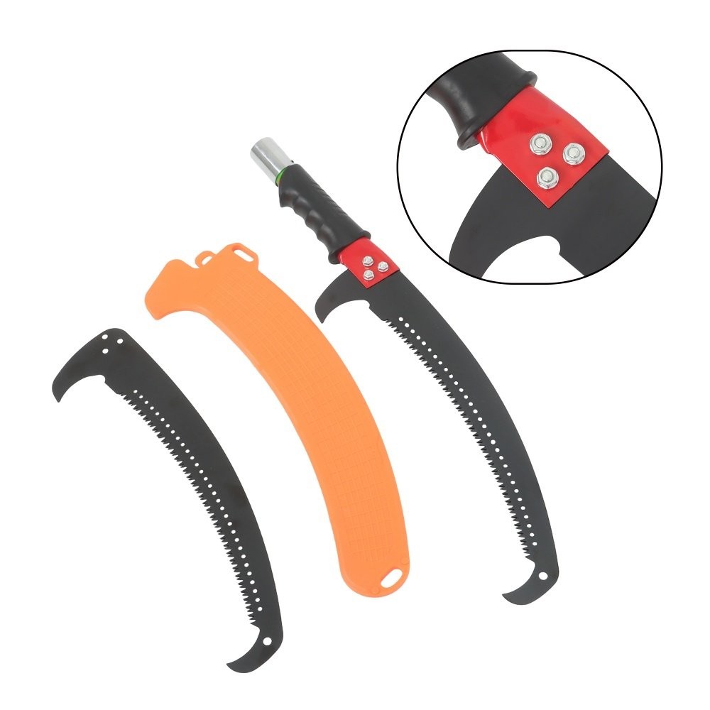 30 Feet Tree Pole Pruner Durable Tree Trimmers Handle Orange-red Manual Branches