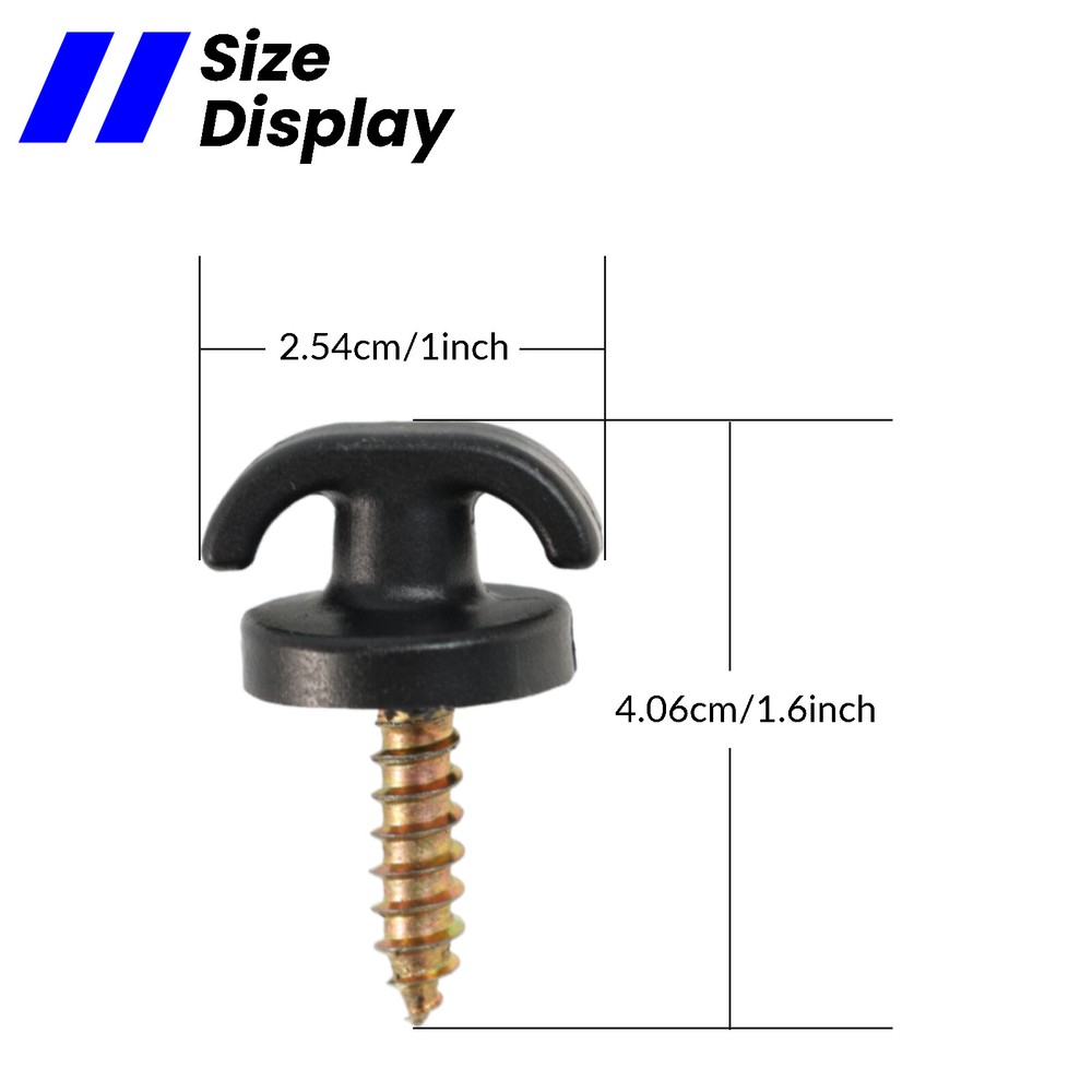 4Pcs.Car Rear Trunk Universal Envelope Cargo Net Tie Down Hook Ring Loop Hanging